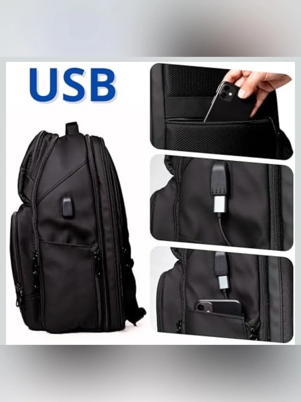 Diaper Bag Backpack – Baby Bag With USB Port, Changing Pad, Laptop Pocket